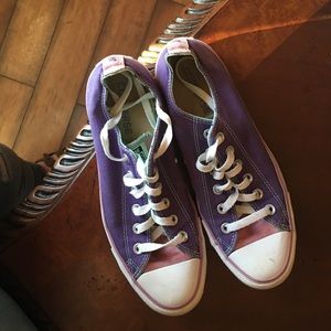 Purple and pink converse